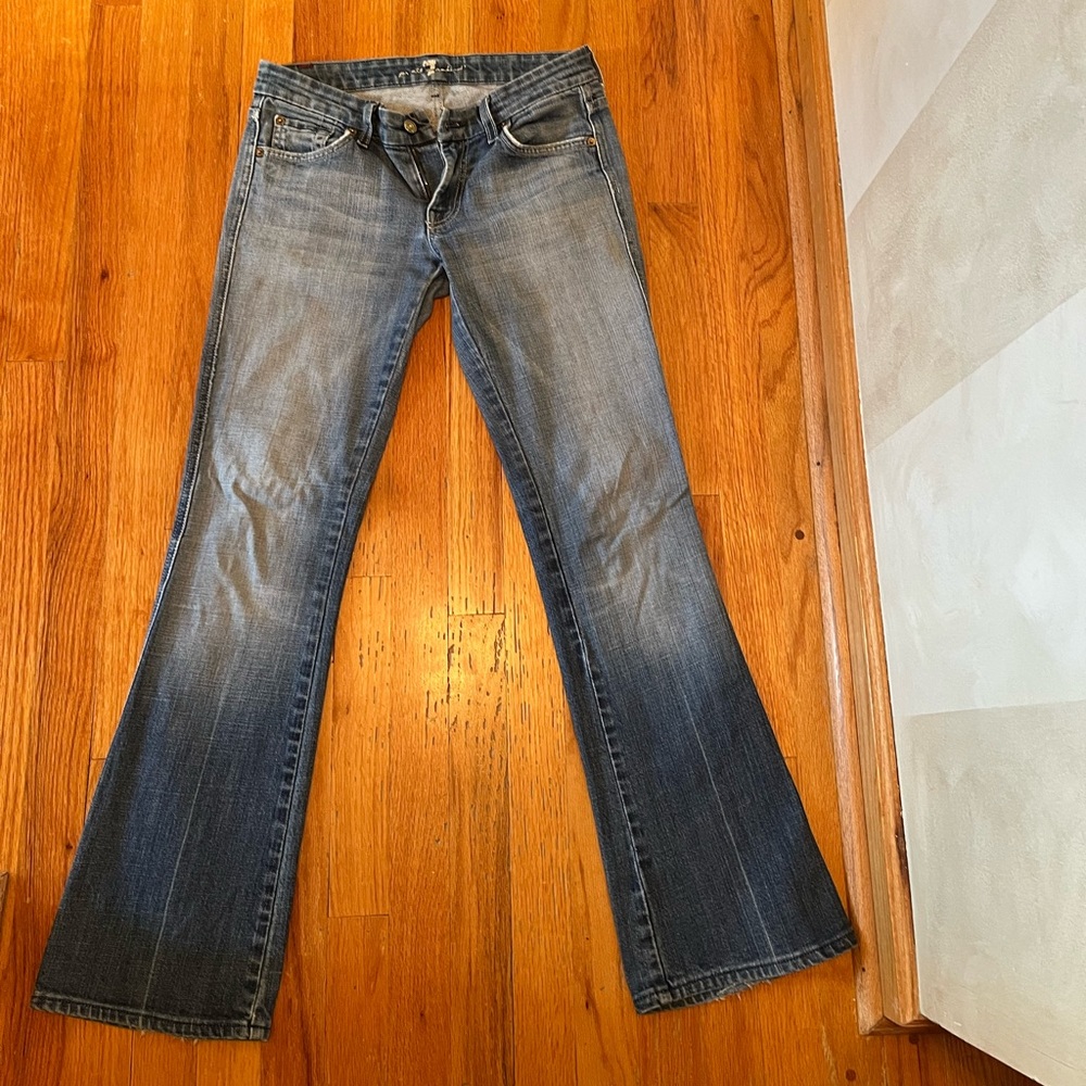 7 For All Mankind size 27 boot cut jeans. 30” inseam.